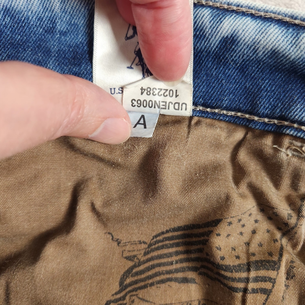 U.S. Polo Assn. Jeans Brandon Men's Acid Wash Blue Slim Tapered Size W33 - Picture 14 of 16